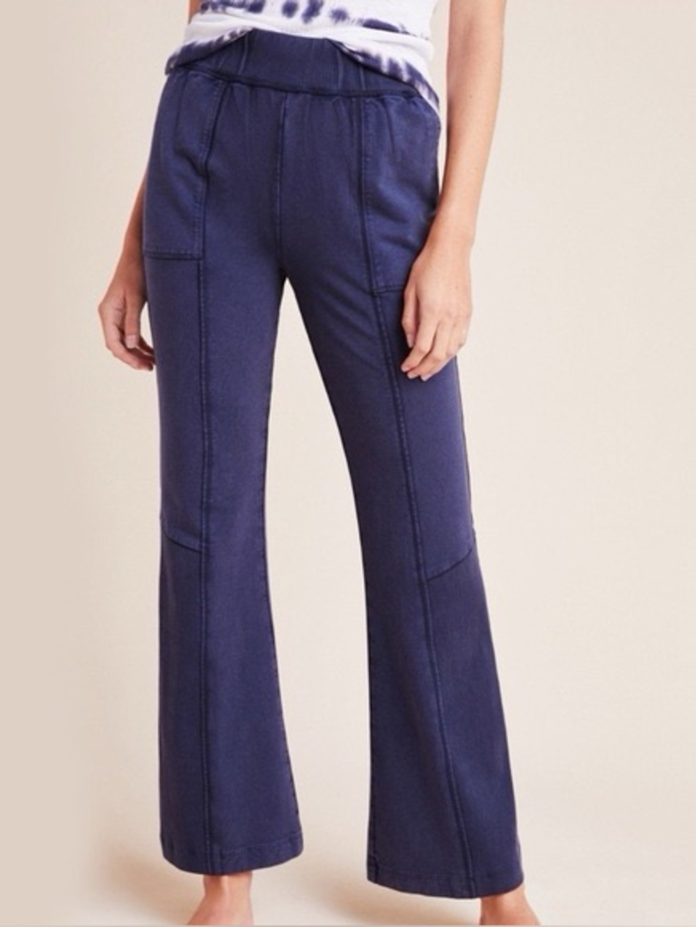 Anthropologie Joanna Flared Lounge Pants - Blue, XS